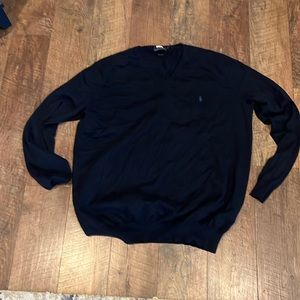 MENS V NECK POLO SWEATER